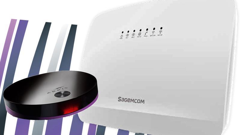 Telias TV-box Arris och router Sagemcom